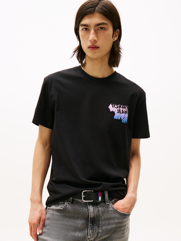 Tommy Jeans - T-shirt korte mouw - Zwart - Reg Stack Backprint Tee Ext - Dm0Dm21589
