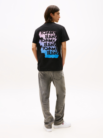 Tommy Jeans - T-shirt korte mouw - Zwart - Reg Stack Backprint Tee Ext - Dm0Dm21589