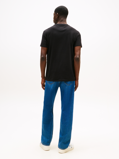 Tommy Jeans - T-shirt korte mouw - Zwart - Slim Linear Chest Tee Ext - Dm0Dm21780