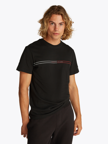 TOMMY JEANS - T-shirt korte mouw - Zwart - Tjm Slim Entry Graphic Tee - Dm0Dm20779