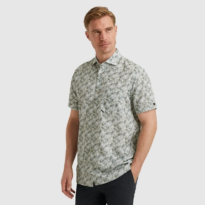 Vanguard - Overhemd korte mouw - Wit - Vsis2503232 - Short Sleeve Shirt Printed Tencel