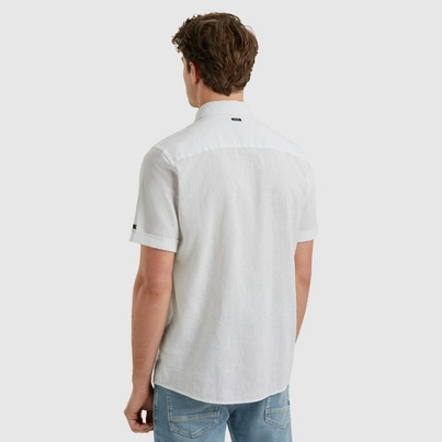 Vanguard - Overhemd korte mouw - Wit - Vsis2505280 - Short Sleeve Shirt Linen Cotton bl