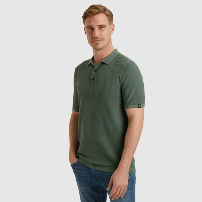 Vanguard - Polo - Donkergroen - Vpss2503828 - Short sleeve polo cotton modal