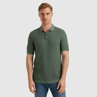 Vanguard - Polo - Donkergroen - Vpss2503828 - Short sleeve polo cotton modal
