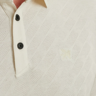 Vanguard - Polo - Wit - Vpss2505879 - Short sleeve polo jacquard merceri