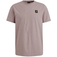 Vanguard - T-shirt korte mouw - Paars - R-neck cotton elastan jersey melan