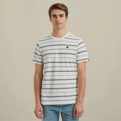 Vanguard - T-shirt korte mouw - Wit - Vtss2505551 - Short sleeve r-neck pique texture
