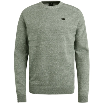 Vanguard - Trui met ronde hals - Donkergroen - Vkw2503314 - Crewneck cotton linen blend
