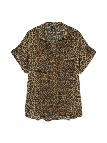 Vero Moda - Blouse korte mouw - Dierenprint - Vmbumpy Ss Shirt Aop Wvn - 10331923