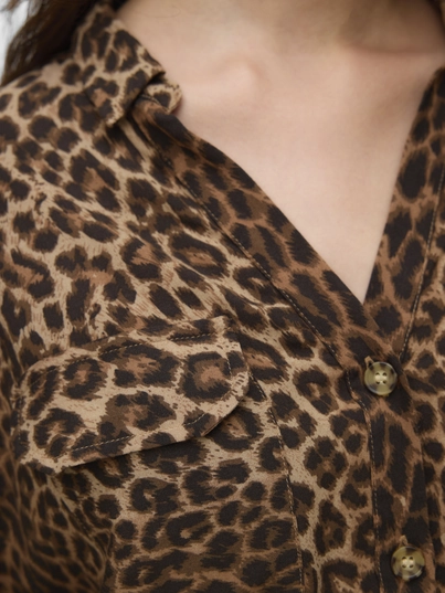 Vero Moda - Blouse korte mouw - Dierenprint - Vmbumpy Ss Shirt Aop Wvn - 10331923