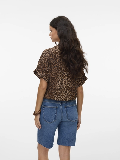 Vero Moda - Blouse korte mouw - Dierenprint - Vmbumpy Ss Shirt Aop Wvn - 10331923