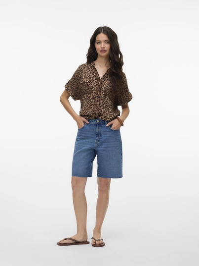 Vero Moda - Blouse korte mouw - Dierenprint - Vmbumpy Ss Shirt Aop Wvn - 10331923