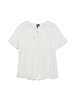 Vero Moda - Blouse korte mouw - Wit - Vmgabbi Ss Tie Top Wvn Ga - 10324561