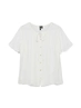 Vero Moda - Blouse korte mouw - Wit - Vmgabbi Ss Tie Top Wvn Ga - 10324561