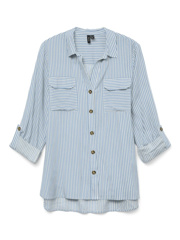 Vero Moda - Blouse lange mouw - Blauw - Vmbumpy L/S Shirt New Wvn - 10275283