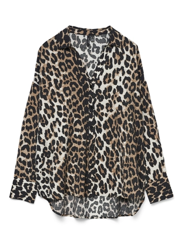 Vero Moda - Blouse lange mouw - Dierenprint - Vmjosie Ls Oversize Shirt Wvn - 10315150