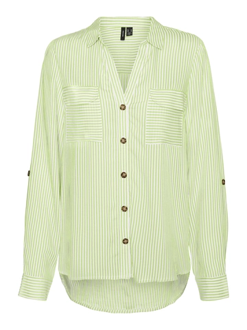 Vero Moda - Blouse lange mouw - Groen - Vmbumpy L/S Shirt New Wvn - 10275283