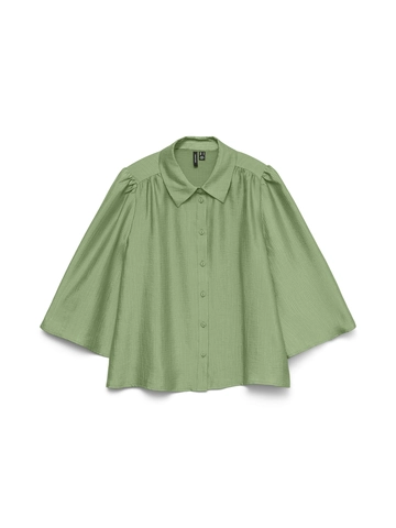 Vero Moda - Blouse lange mouw - Groen - Vmvivia 2/4 Top Wvn Exp - 10338165