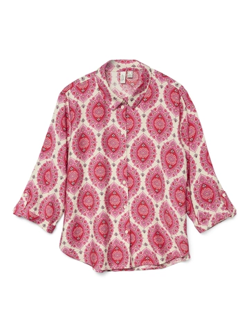 Vero Moda - Blouse lange mouw - Roze - Vmeveli 3/4 Shirt Wvn Lcs Ga - 10333810
