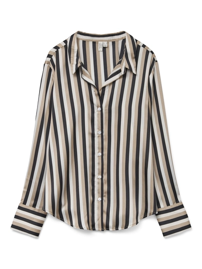 Vero Moda - Blouse lange mouw - Zilver - Vmblaise L/S V-Neck Shirt - 10327831