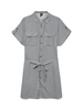 Vero Moda - Jurk - Blauw - Vmbumpy Ss Short Shirt Dress - 10325828