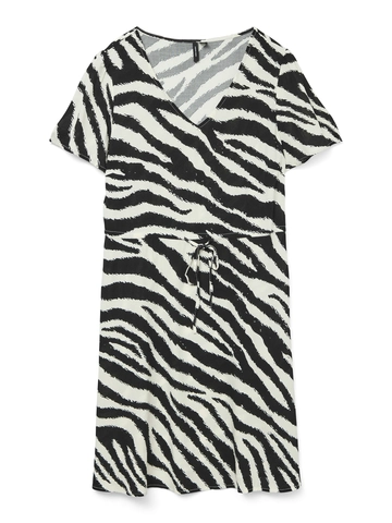 Vero Moda - Jurk - Dierenprint - Vmeasy Joy Ss Short Dress Wvn - 10307990
