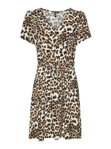 Vero Moda - Jurk - Dierenprint - Vmeasy Joy Ss Short Dress Wvn - 10307990