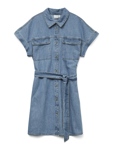 Vero Moda - Jurk - Donkere denim - Vmnotus Ss Short Denim Dress Y - 10328263