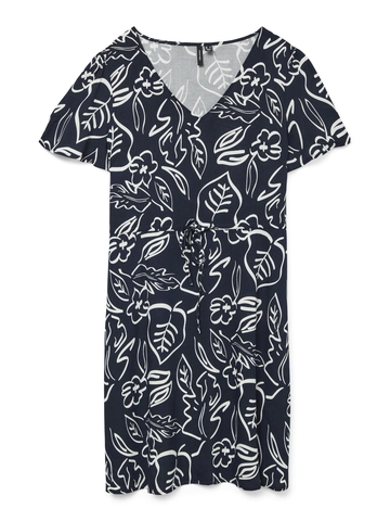 Vero Moda - Jurk - Marineblauw - Vmeasy Joy Ss Short Dress Wvn - 10307990
