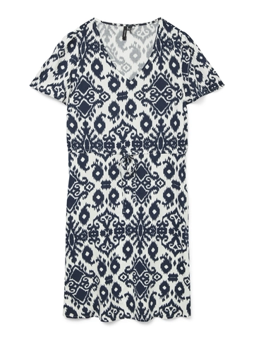 Vero Moda - Jurk - Marineblauw - Vmeasy Joy Ss Short Dress Wvn - 10307990
