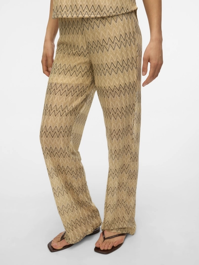Vero Moda - Katoenen broek - Assorti - Vmdicte Hw Straight Pants Jrs - 10328142