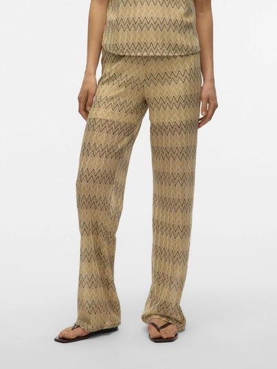 Vero Moda - Katoenen broek - Assorti - Vmdicte Hw Straight Pants Jrs - 10328142