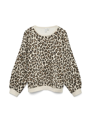 Vero Moda - Sweater - Ecru - Vmclippa L/S O-Neck Sweat Jrs - 10328391