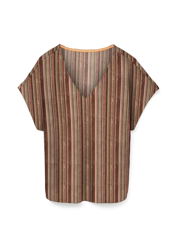 Vero Moda - T-shirt korte mouw - Assorti - Vmdemi Stripe Ss V-Neck Top Jr - 10333684
