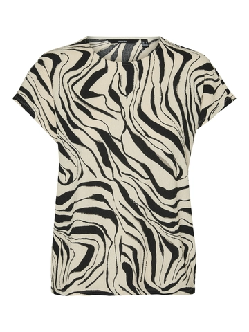 Vero Moda - T-shirt korte mouw - Beige - Vmpoet Ss Top Jrs Boo - 10322911