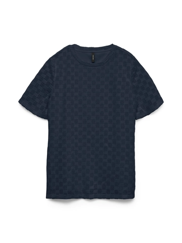 Vero Moda - T-shirt korte mouw - Blauw - Vmbodil Ss O-Neck Top Jrs - 10337079