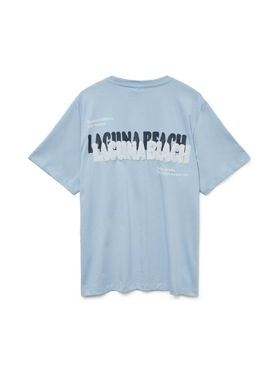 Vero Moda - T-shirt korte mouw - Blauw - Vmdoris Caty Ss Top Box Jrs Ga - 10329468