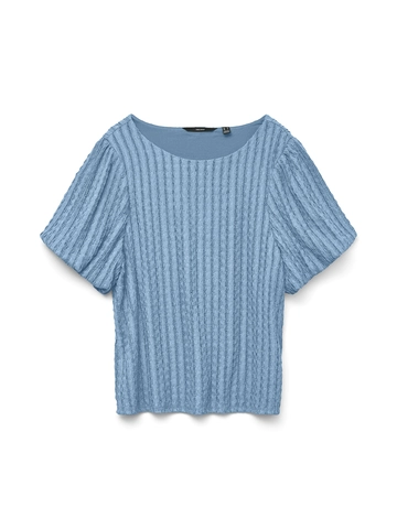 Vero Moda - T-shirt korte mouw - Blauw - Vmnomi Ss Top Jrs - 10324675