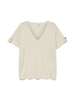 Vero Moda - T-shirt korte mouw - Ecru - Vmbailey S/S V-Neck T-Shirt Jr - 10324115
