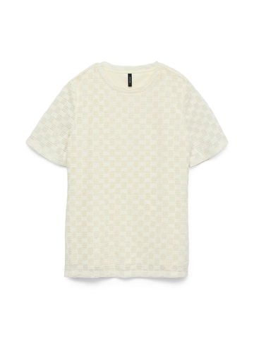 Vero Moda - T-shirt korte mouw - Ecru - Vmbodil Ss O-Neck Top Jrs - 10337079