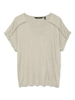 Vero Moda - T-shirt korte mouw - Ecru - Vmvanessa Ss V-Neck Top Jrs Ga - 10329351