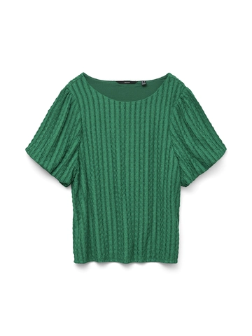 Vero Moda - T-shirt korte mouw - Groen - Vmnomi Ss Top Jrs - 10324675
