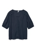 Vero Moda - T-shirt korte mouw - Marineblauw - Vmdahlia S/S V-Neck Shirt Wvn - 10329115