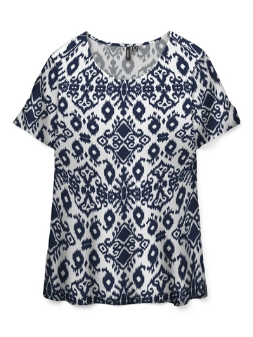 Vero Moda - T-shirt korte mouw - Marineblauw - Vmeasy Joy S/S Top Wvn Ga - 10297345