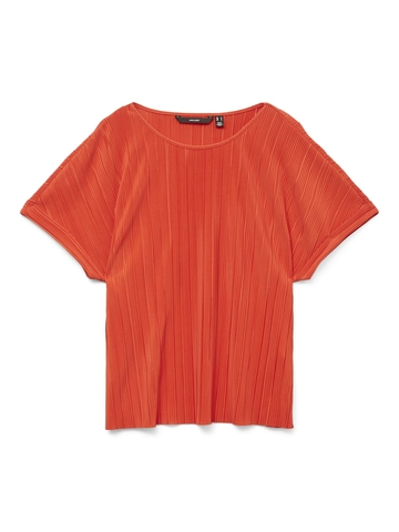 Vero Moda - T-shirt korte mouw - Rood - Vmaurora Ss O-Neck T-Shirt Jrs - 10327037