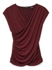 Vero Moda - T-shirt korte mouw - Rood - Vmdaisy Sl V-Neck Top Jrs - 10329334