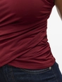 Vero Moda - T-shirt korte mouw - Rood - Vmdaisy Sl V-Neck Top Jrs - 10329334