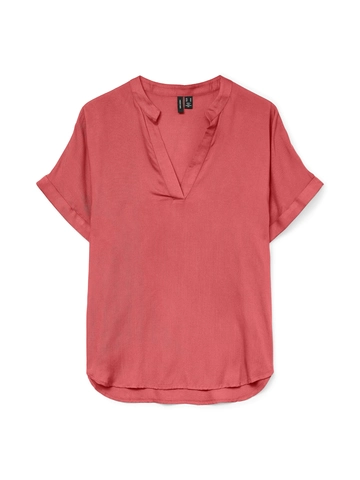 Vero Moda - T-shirt korte mouw - Roze - Vmbeauty Ss Top Wvn - 10279697