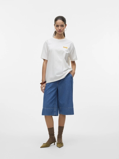 Vero Moda - T-shirt korte mouw - Wit - Vmdoris Caty Ss Top Box Jrs Ga - 10329468