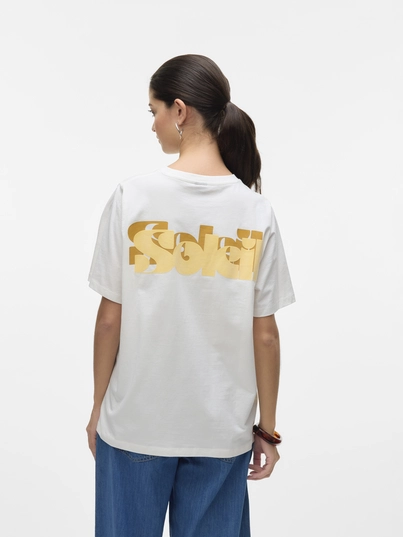 Vero Moda - T-shirt korte mouw - Wit - Vmdoris Caty Ss Top Box Jrs Ga - 10329468